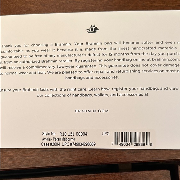 Brahmin Amelia Pecan Melbourne Purse - Picture 9 of 13